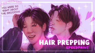 BTS SOPE HAIR PREPPING 🐱👅 - SPEEDPAINT 