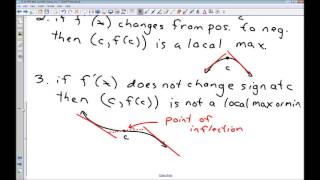 13 14 C The First Derivative Test