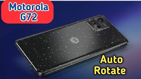 Auto Rotate Screen In Motorola G72, Rotate Screen Setting In Motorola G72,