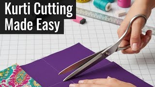 🌸 New Easy Kurti Cutting Tutorial | Simple Kurti Drafting and Cutting 2025