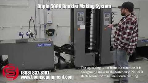 2005 Duplo 5000 Booklet Making System with Trimmer Stacker and Two 10 Bin Collators