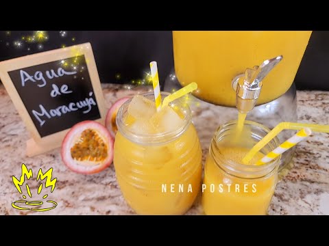 AGUA FRESCA DE MARACUYA / FRUTA DE LA PASION La receta perfecta para preparar agua de maracuyá: ¡refrescante y deliciosa!