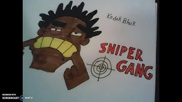 drawing Kodak Black in Simpsons style