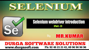 Selenium webdriver part - 3 || introduction