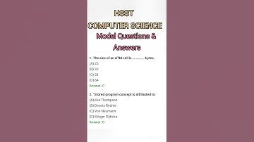 HSST COMPUTER SCIENCE | Model questions and answers | Part 1 | #psc #hsst #computerscience