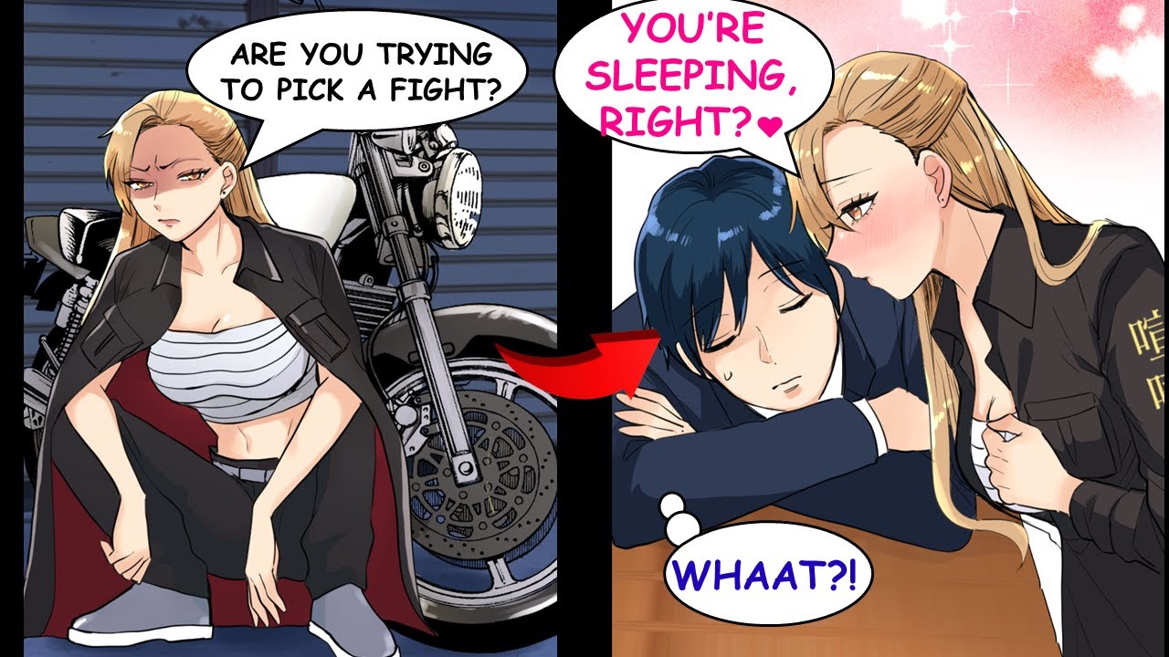 A Nerd Pretended to Be Asleep And Somehow Got Kissed by the Terrifying Gang Chief...【Manga】【RomCom】