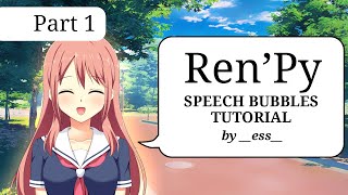 RenPy Speech Bubbles Tutorial - Creating and placing bubbles, part 1