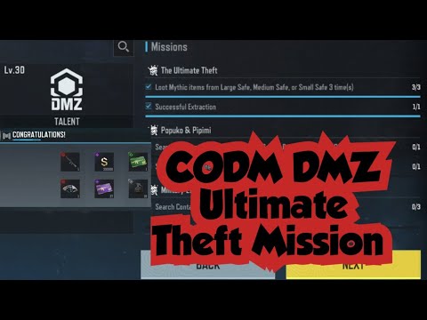 Dmz Ranks Codm CODM DMZ Ultimate Theft Mission Complete - YouTube