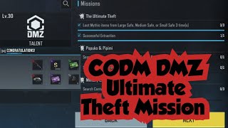 Famous CODM DMZ Ultimate Theft Mission Complete Profile
