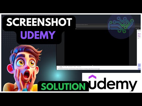 How to take SCREENSHOTS on UDEMY. Error when taking a screenshot BLACK SCREEN