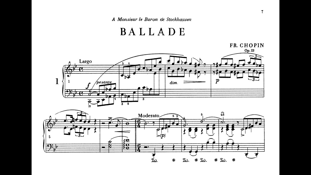 chopin ballade no 1