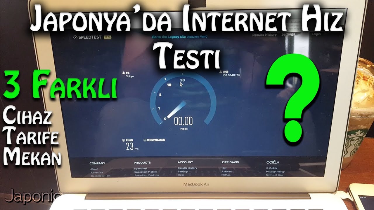 Tjさん 確認です！ Japonya'da Internet Hız Testi | 677 Mbps 😲 | 3 Farkli(Cihaz