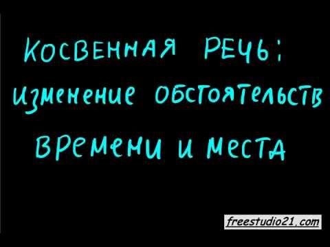 Reported Speech | изменение обстоятельств времени и места