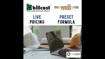 Preset Formula and live pricing - unique to Billcost and Costabill
