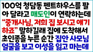 반전사이다사연 100억 청담동 펜트하우스를 팔아 달라고 매도인이 연락하는데  중개사님, 저희 집 보시고 얘기하죠  으리으리한 문을 열고 ~  라디오드라마 사연라디오 신청사연