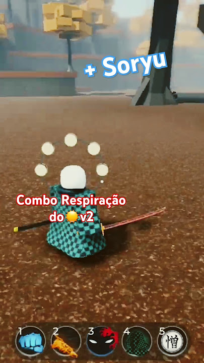 Combo Respiração do Sol v2   Soryu (Weak Legacy) #roblox #anime #combo #demonslayer #kimetsunoyaiba