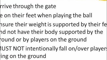 Introduction to Rugby Refereeing Module 6 Tackle: Ball Carrier Brought To Ground