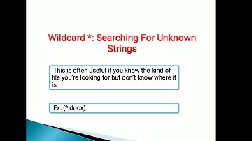 Searching a file using wildcard