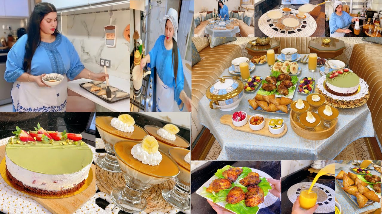 روتين رمضاني🌛اول طاولة الفطور بلا تمارة كلشي متنوع بريوات بحشوا جديدة بطبوب معمر تحلية كيك طبقات