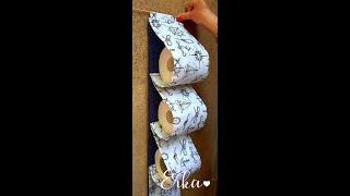 Erka &quot;Varrj velem otthon&quot;  Toalett-papír tároló varrása teljes 😀❤ Toilet paper holder DIY tutorial