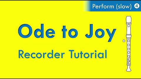 Ode to Joy Recorder Tutorial [Lesson 4- Perform Slow]