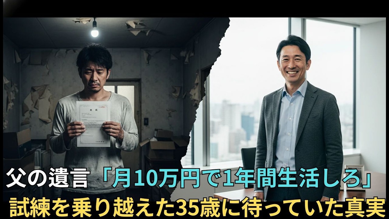 【号泣】見捨てられた35歳次男、父の遺言で月10万円生活→1年後に待っていた真実【人生逆転】