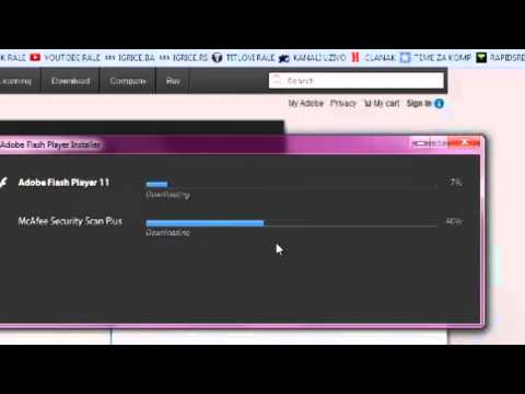 KAKO SKINUTI I INSTLRATI adobe flash player 11