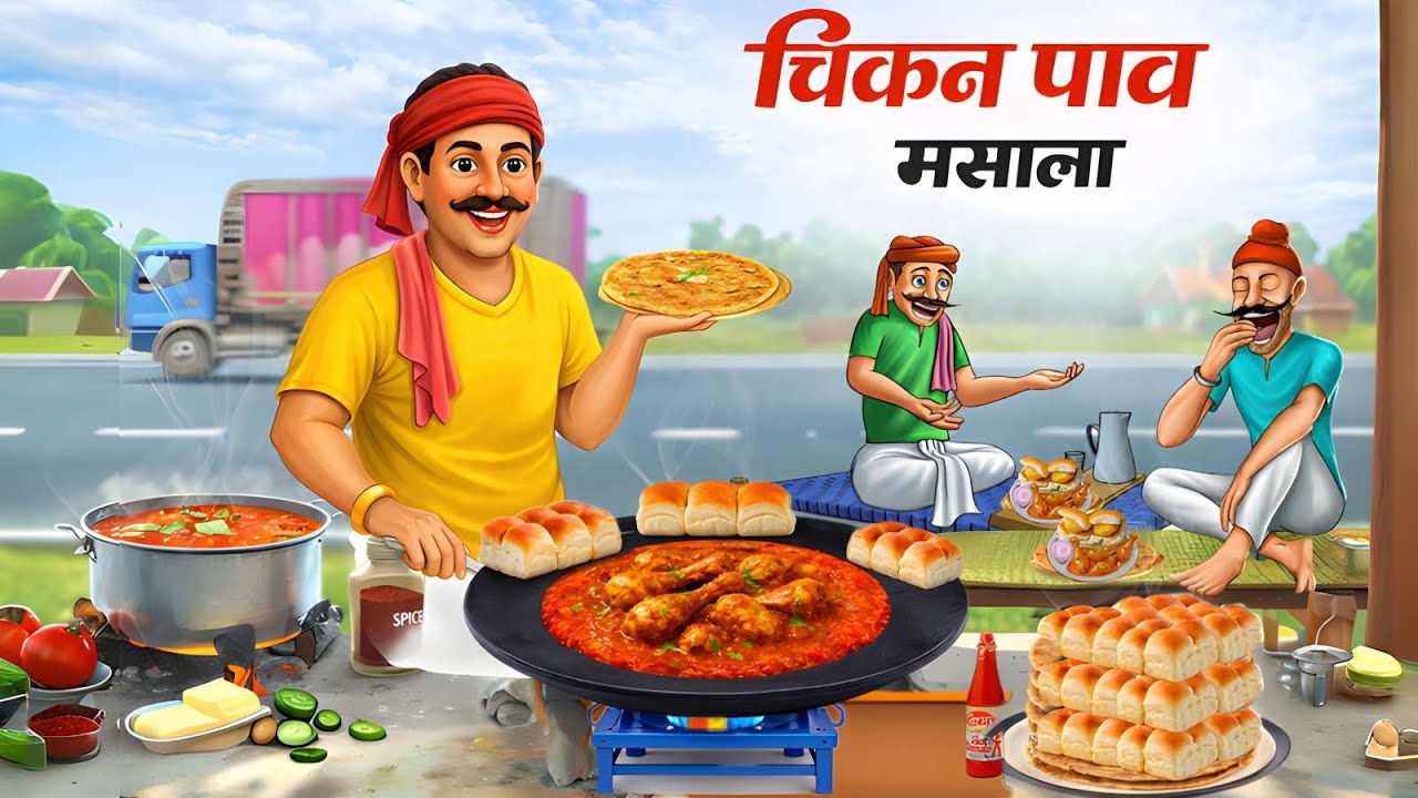 चिकन की पाव भाजी | chicken ki pav bhaji | hindi kahaniyan | moral stories