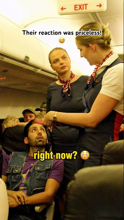 HILARIOUS: We Surprise A Flight Attendant With A Pick-Up Line 😅 #shorts