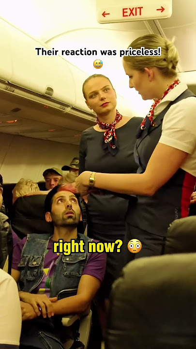 HILARIOUS: We Surprise A Flight Attendant With A Pick-Up Line 😅 #shorts