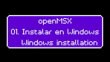 [openMSX] 01 Instalación en Windows