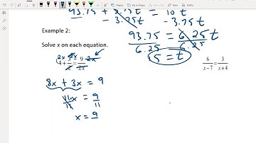 Lesson 4.5 Solving Rational Equations