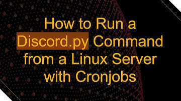 How to Run a Discord.py Command from a Linux Server with Cronjobs