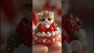 🍓 Strawberry Sweetheart 小さな子猫の癒しタイム | Meowfulness #cat #TinyCat #癒し猫 #StrawberryKitten #kawaiicats