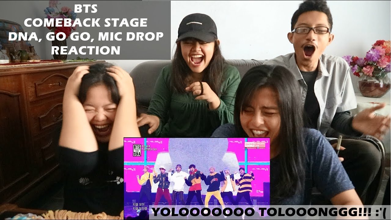 BTS - DNA, GO GO, MIC DROP Comeback Stage Reaction (Indonesia)