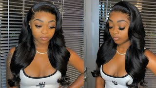 Flawless Wig Install 😍 | Jet Black Color + Bleaching Knots | Alipearl Hair | screenshot 4