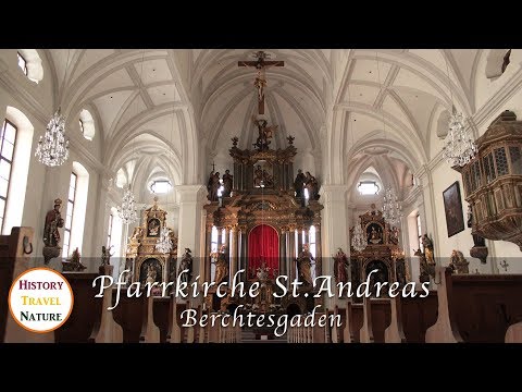 Historische Kirchen - Pfarrkirche St. Andreas - Berchtesgaden - Bayern -Deutschland