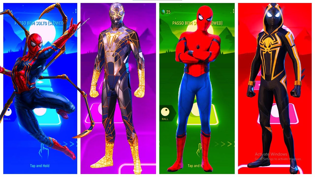 Железный Человек-паук 🆚 Стеклянный Человек-паук 🆚 Человек-паук 🆚 Новый Человек-паук