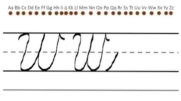 Cursive Letters Video Tutorials (26 of 33) V v