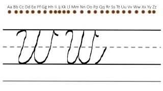 Cursive Letters Video Tutorials (26 of 33) V v