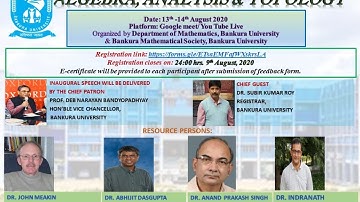 Day 1 of International Webinar on ALGEBRA, ANALYSIS & TOPOLOGY, 2020