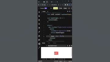 #2 Most Asked In React Interview | Toggle Button in react #shorts #interview # react #javascript