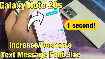 Galaxy Note 20: How to Increase / Decrease SMS Text Message Font Size (1 Second)