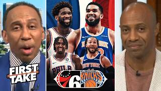 FIRST TAKE | I’m taking Joel Embiid over Jalen Brunson! - JWill roasts Stephen A. on Knicks vs 76ers