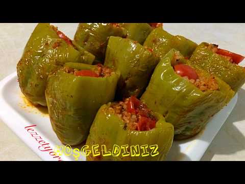 ZEYTİNYAĞLI BİBER DOLMASI - TAM ÖLÇÜLÜ DOLMA TARİFİ - NEFİS YEMEK TARİFLERİ