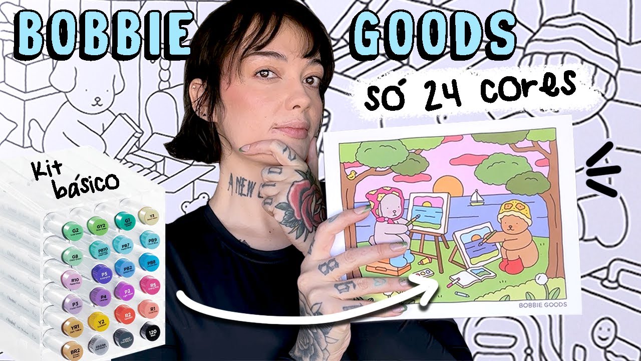 PINTANDO BOBBIE GOODS COM UM KIT BÁSICO DE 24 CORES  - PINTEI DOIS DESENHOS!