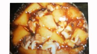 じゃがいもとサザエの煮物。