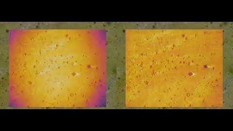 Comparision of Non-uniformity compensation (NUC) disabled vs enabled.