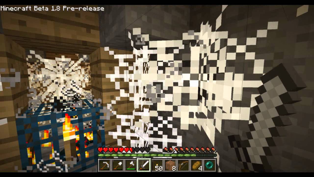 Minecraft Beta 1.8 - Cave Spiders - YouTube