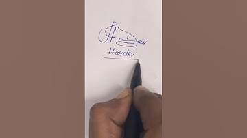 Hardev name Signature Style/best Signature idea #Viralshorts